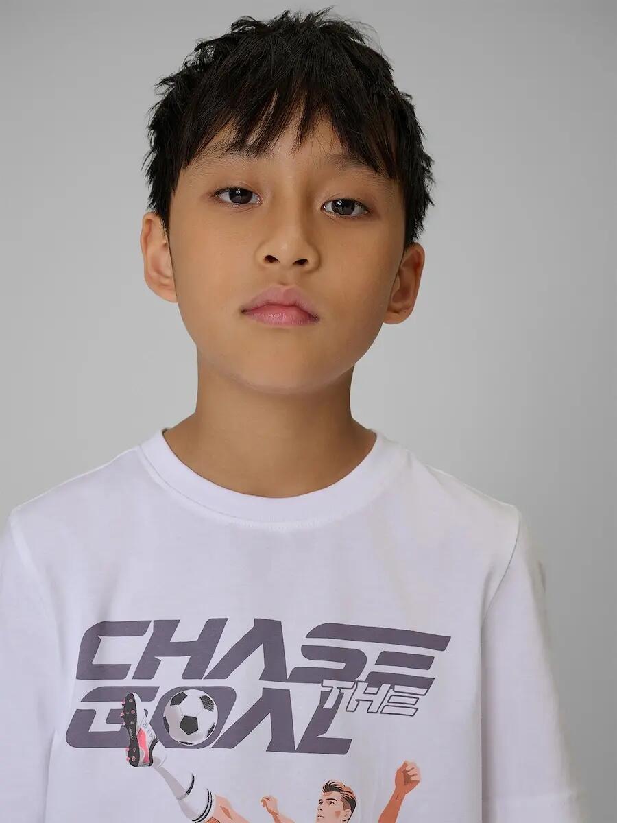 T-shirt bawełniany chłopięcy 4F 4/7