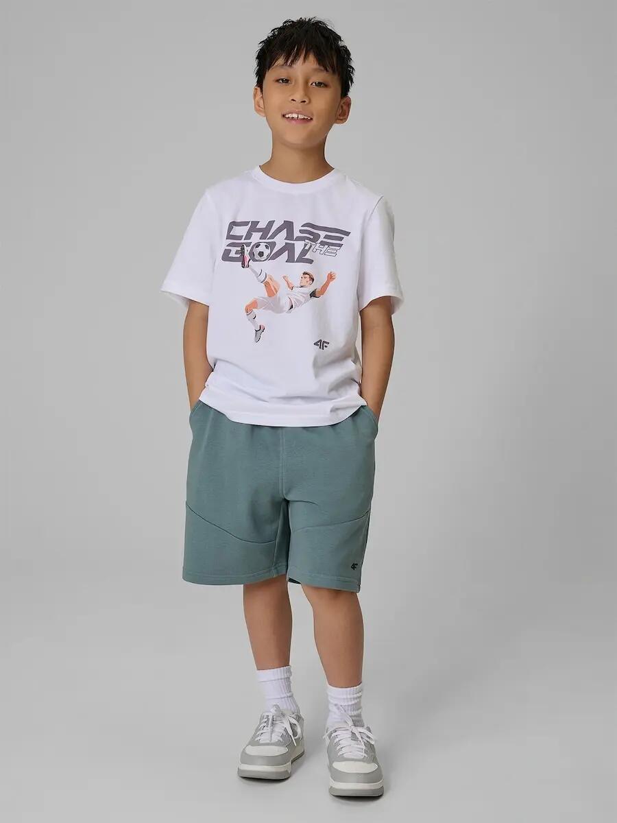T-shirt bawełniany chłopięcy 4F 3/7