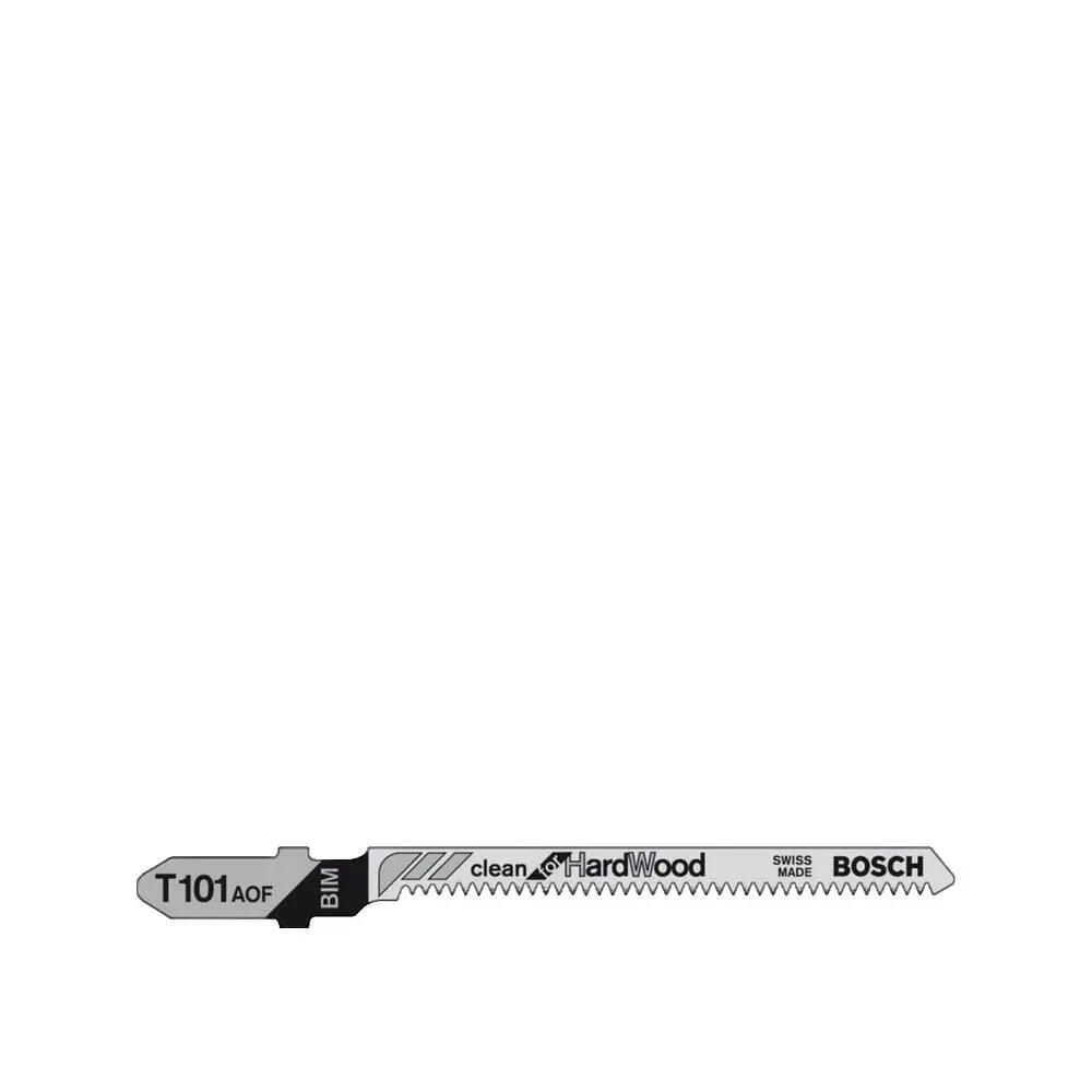 Lame de scie sauteuse Bosch T 101 AOF pour bois dur — 5 pièces 1/3