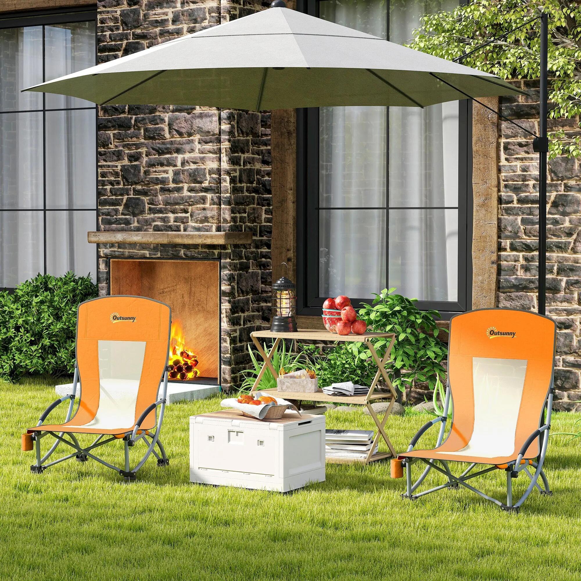 Lot de 2 chaises de plage pliantes légères poids net 2,7 Kg 4/5