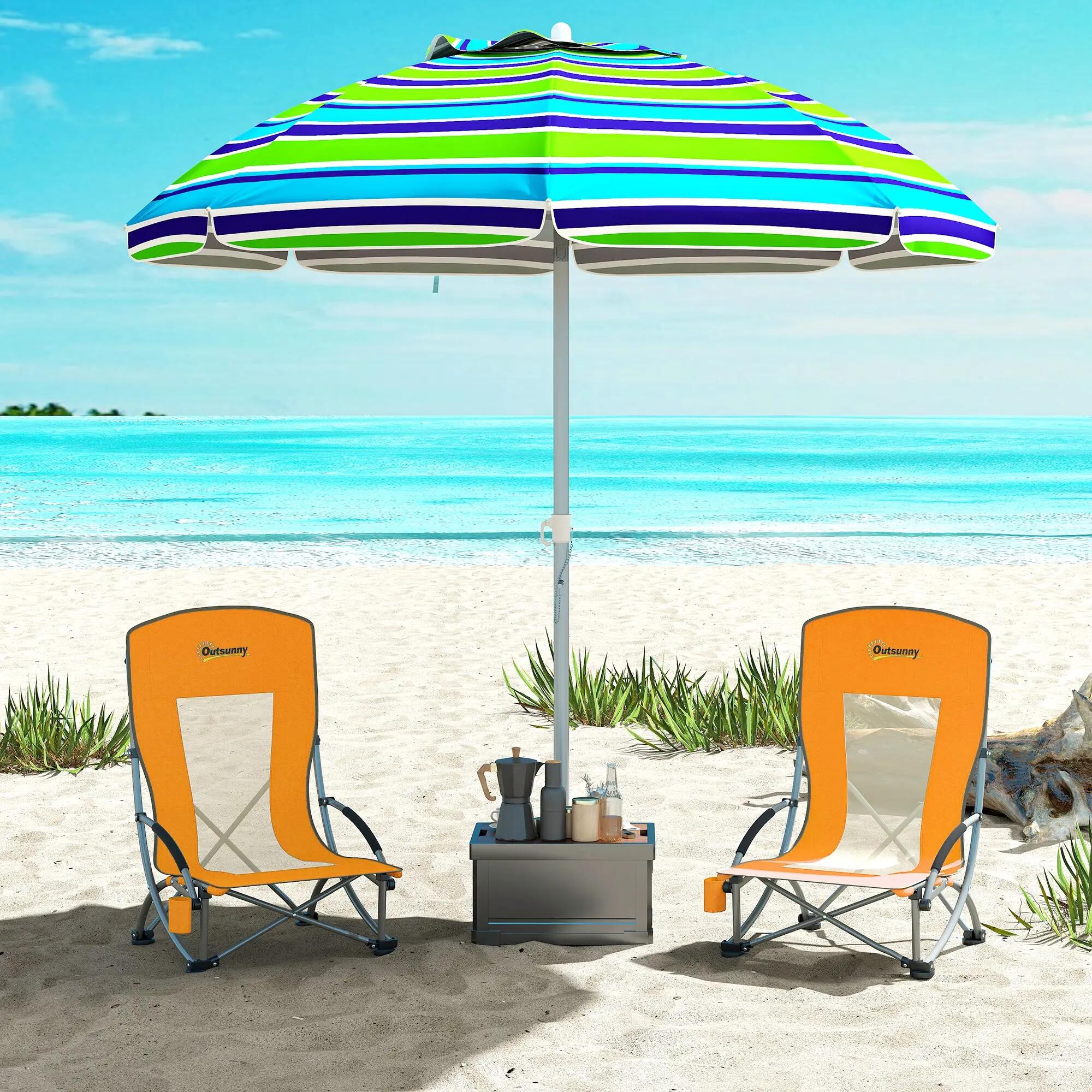 Lot de 2 chaises de plage pliantes légères poids net 2,7 Kg 2/5