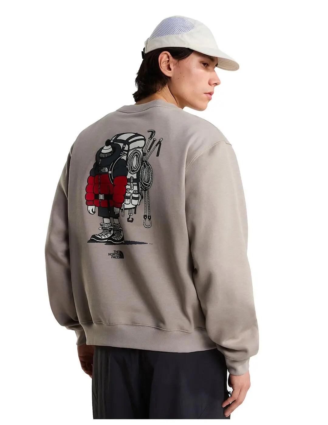 Sudaderas jerseys polares para Hombre The north face Gear up Gris 4/4