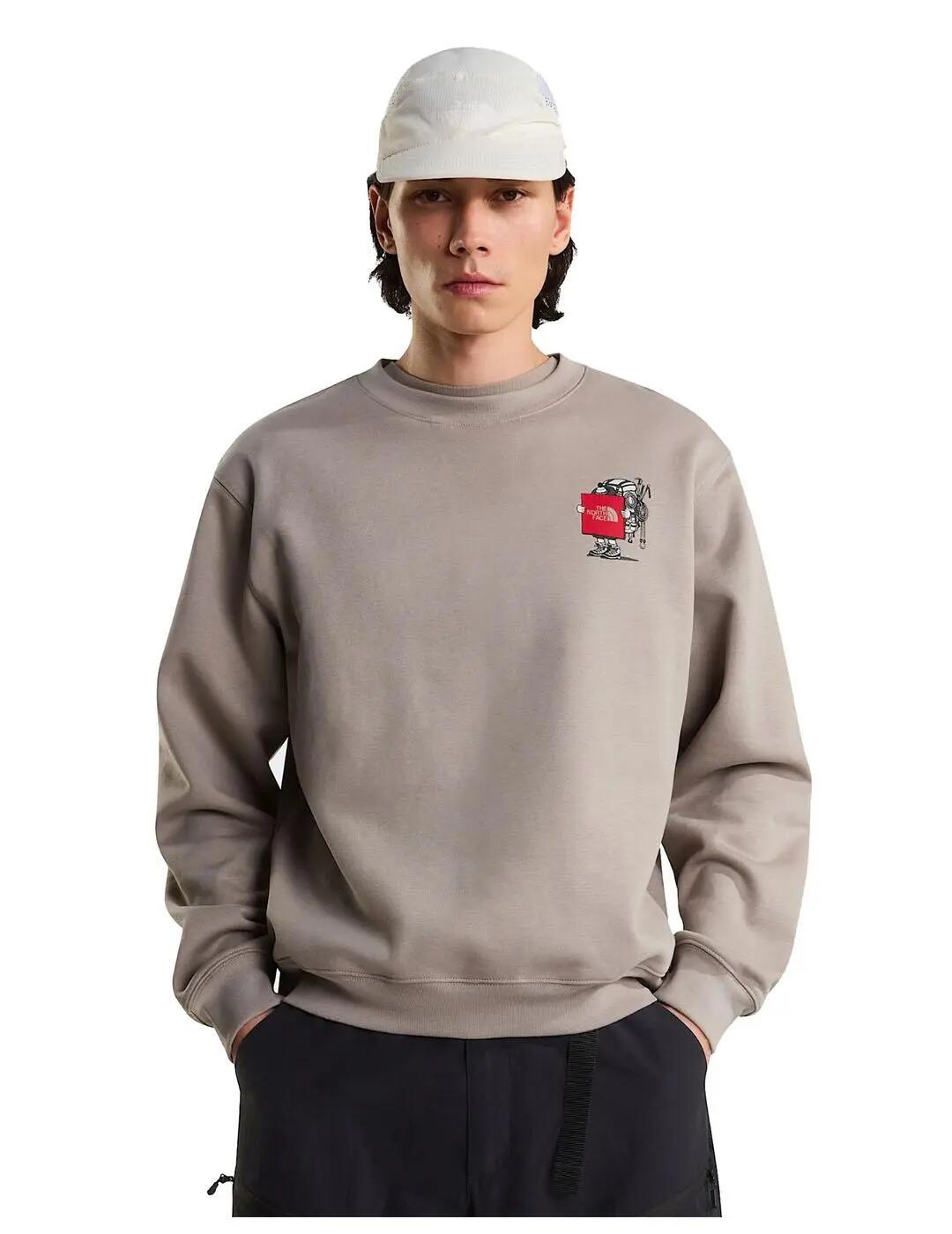 Sudaderas jerseys polares para Hombre The north face Gear up Gris 3/4