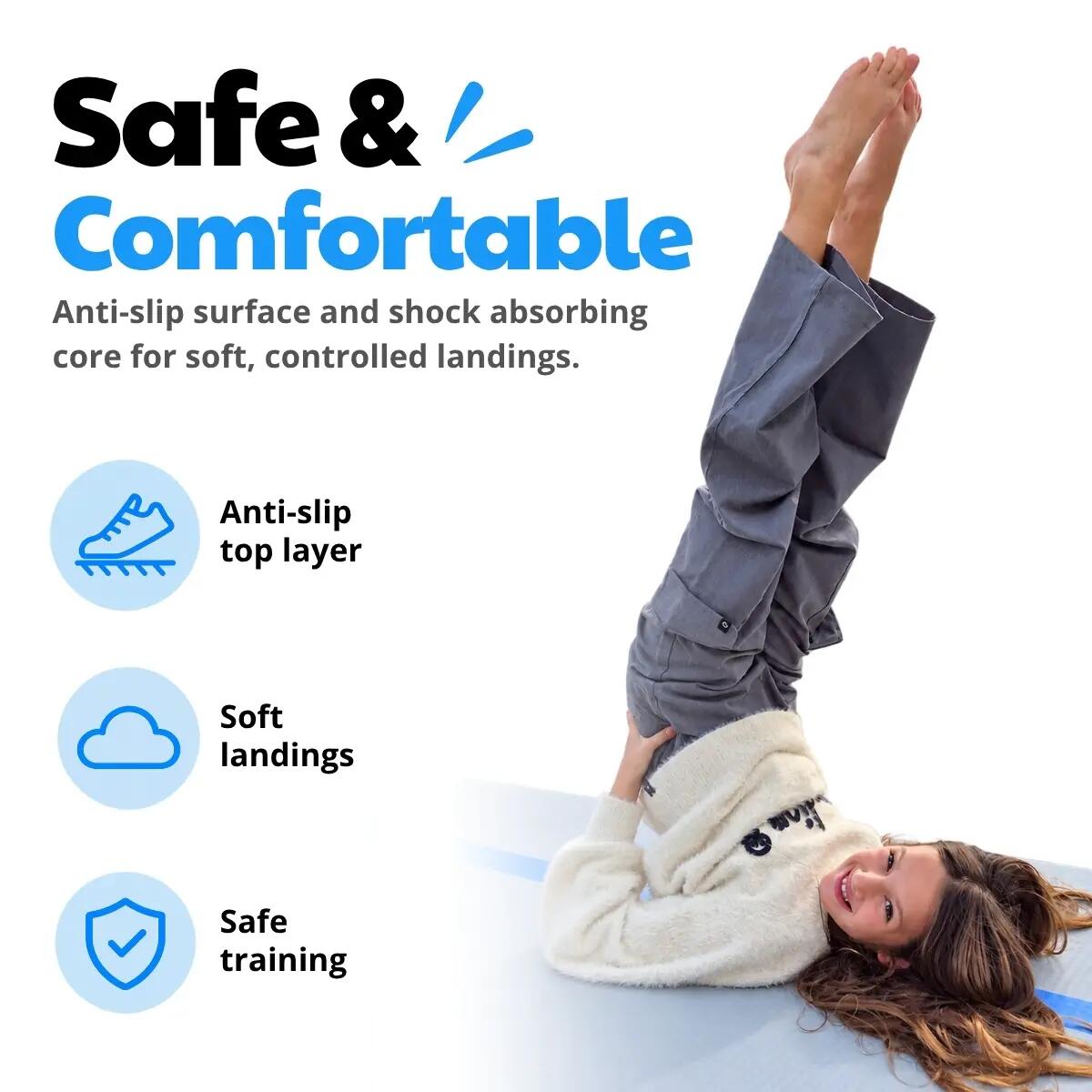 AirTrack Basic – Aufblasbare Turnmatte für Gymnastik und Fitness, 2–4 m 4/11