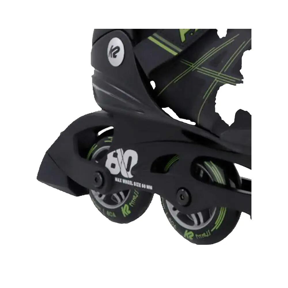 Patines en línea K2 F.I.T. 80 Pro Negro/Verde 6/7