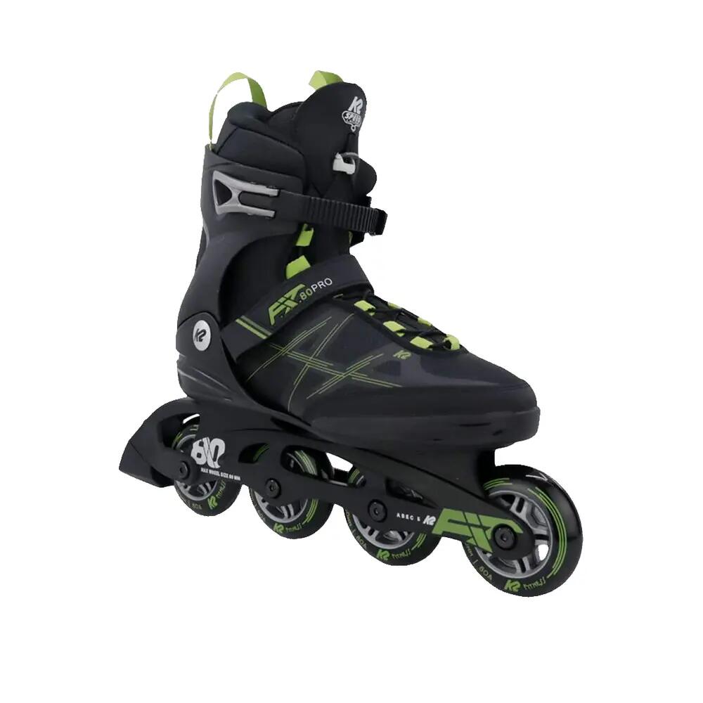 Patines en línea K2 F.I.T. 80 Pro Negro/Verde 2/7