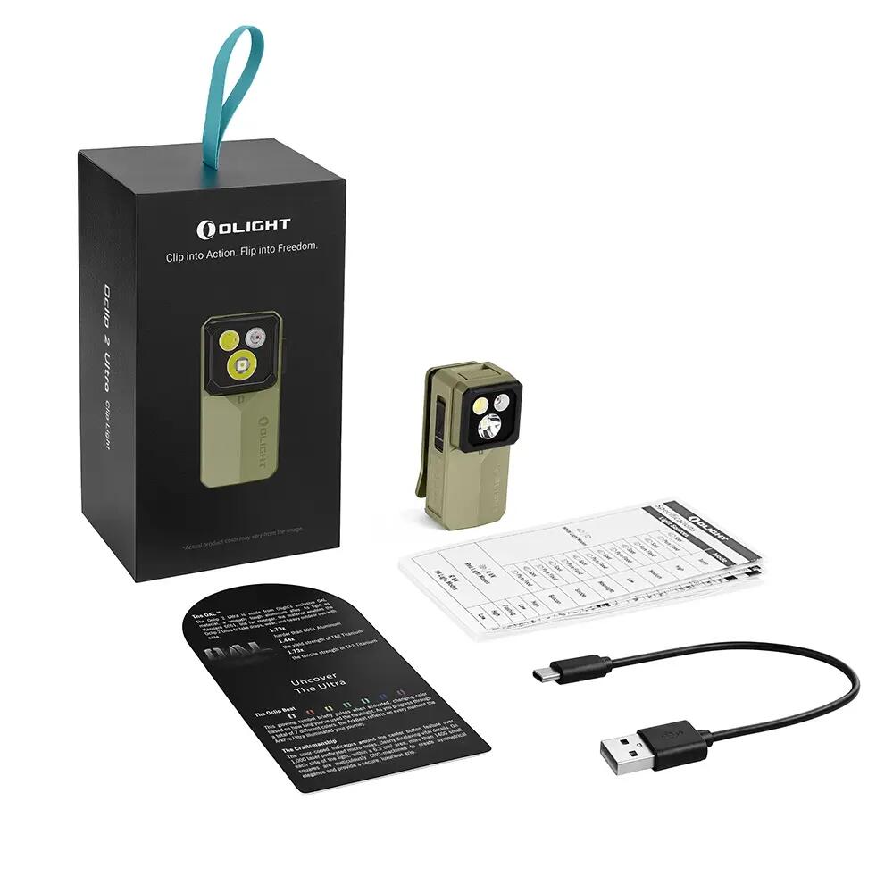 Lanterna articulada Olight Oclip 2 Ultra 530 lúmens com luz UV e clip 360 3/3