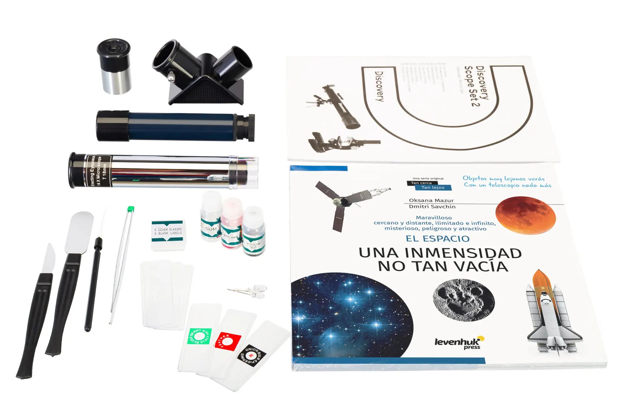 Kit telescopio y microscopio Discovery Scope 2 3/10