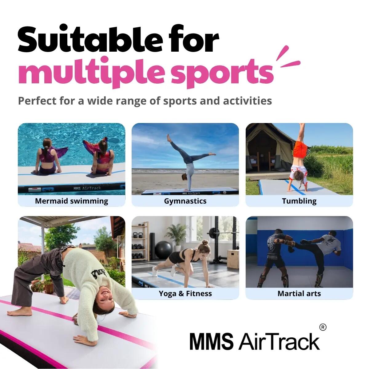 AirTrack Basic – Opblaasbare turnmat voor turnen & fitness, 2–4 m 6/11