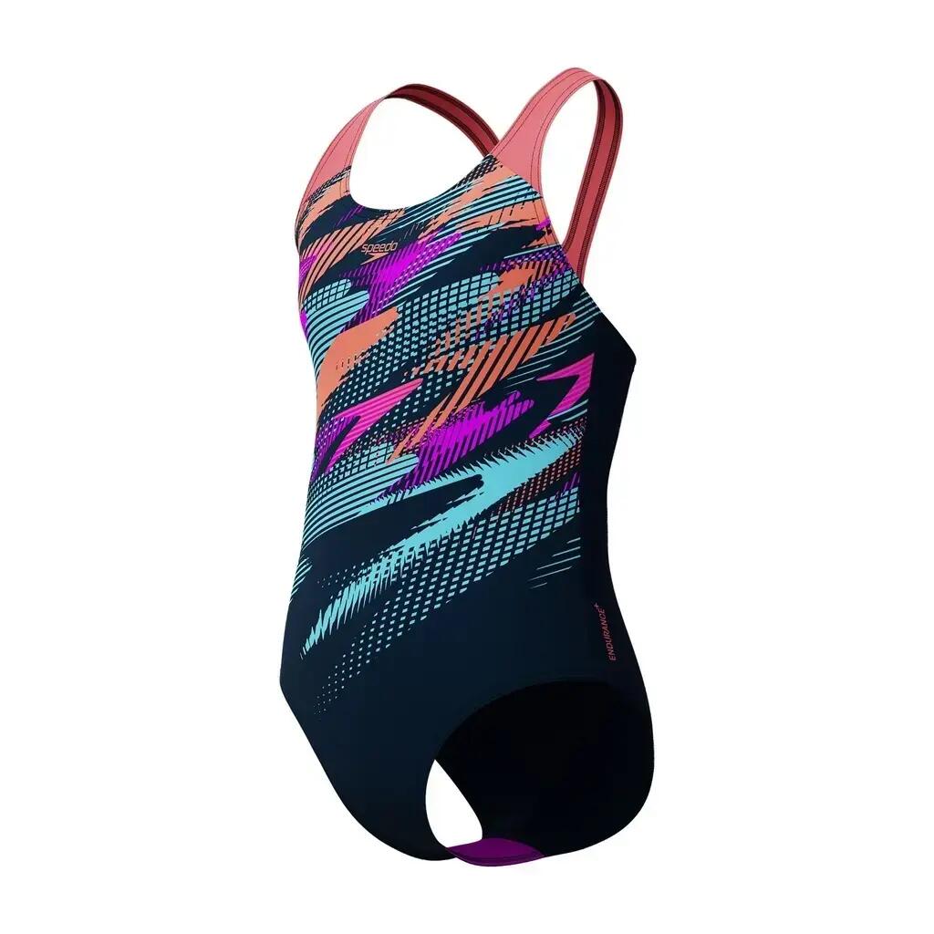 1-delig meisjes zwempak Speedo Digital Placement Splashback 2/3