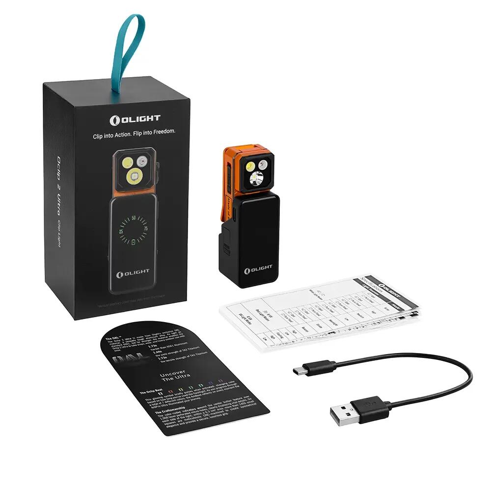 Lanterna articulada Olight Oclip 2 Ultra Premium OAL, base de carregamento 3/3