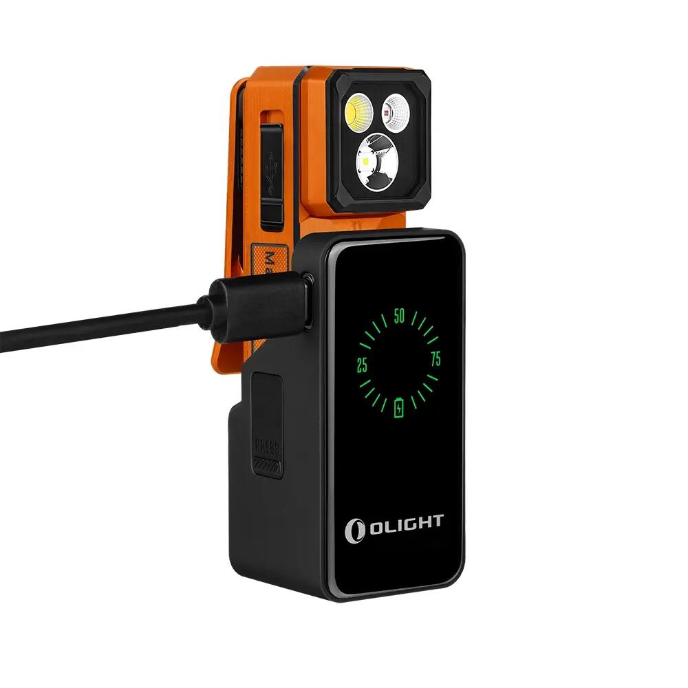 Lanterna articulada Olight Oclip 2 Ultra Premium OAL, base de carregamento 2/3