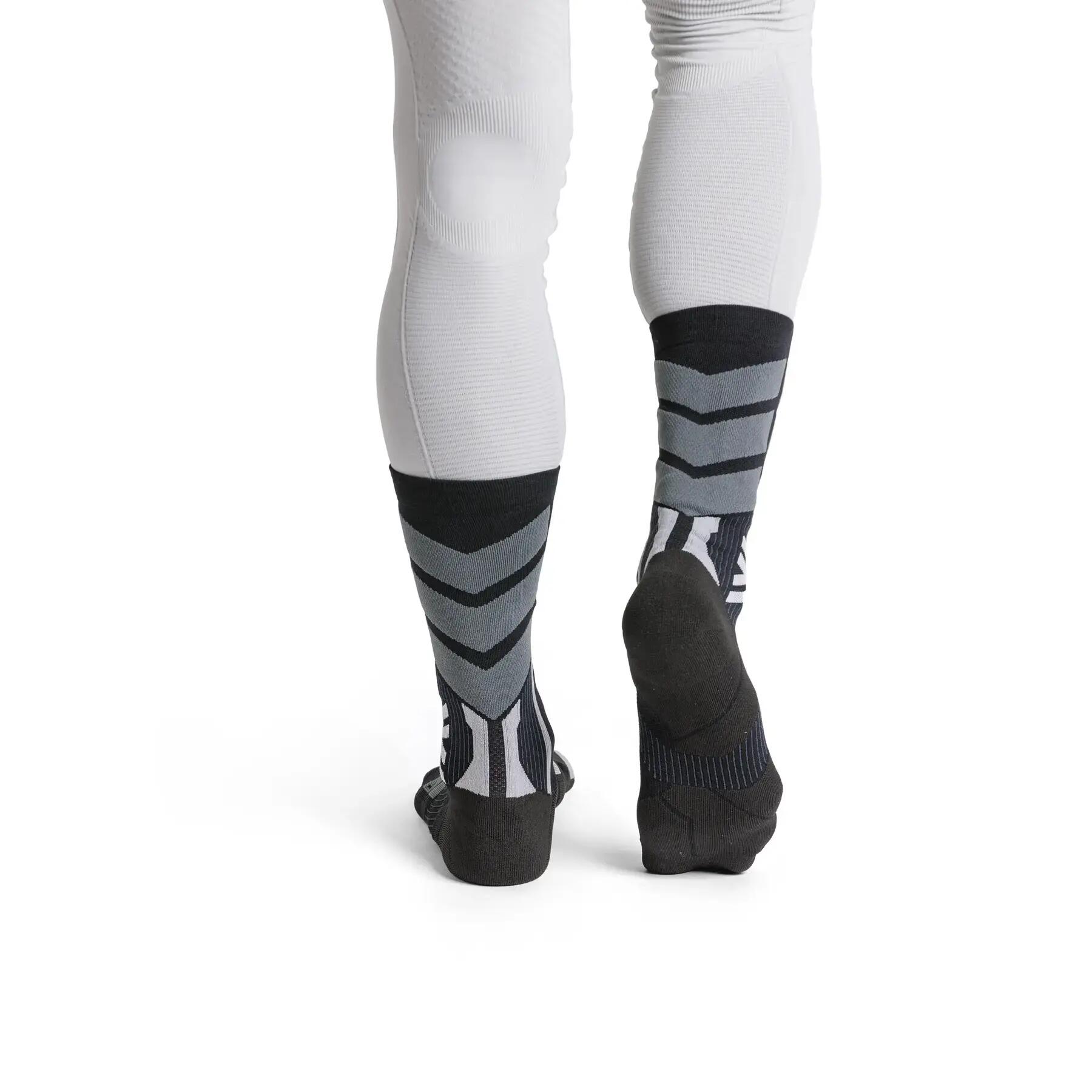 X-Socks X-Country Perform Crew Zwart/Lichtgrijs 4/4
