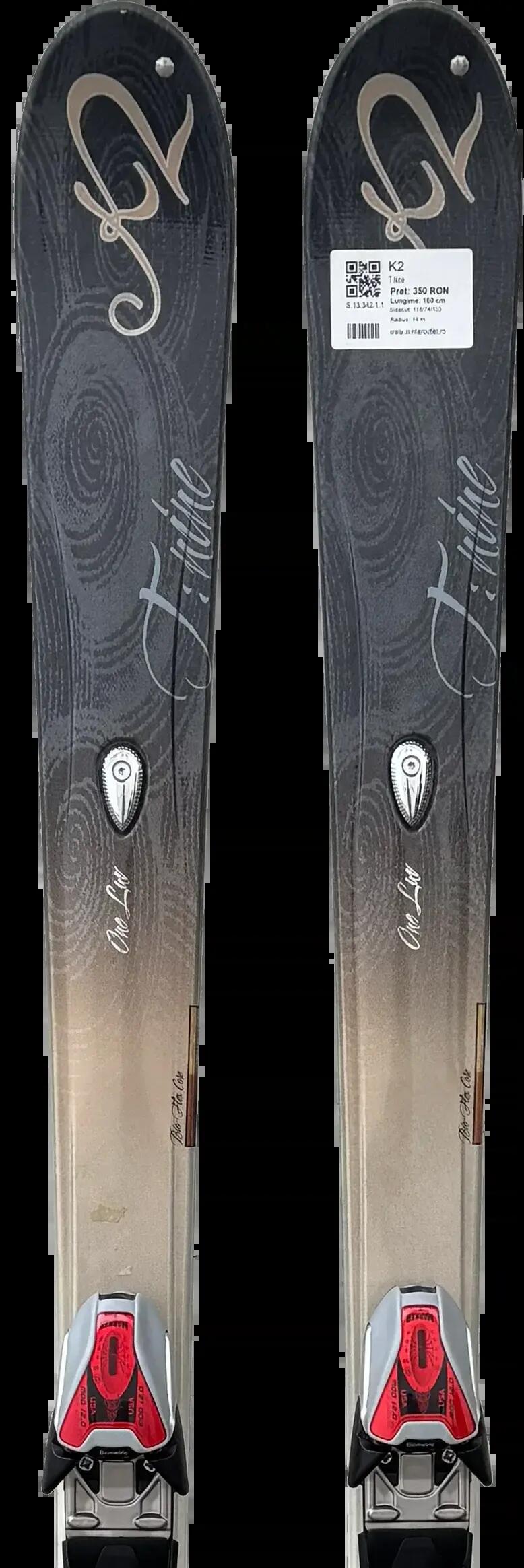2ND LIFE - Lyže K2 T Nine 160cm, Veľmi dobrý stav