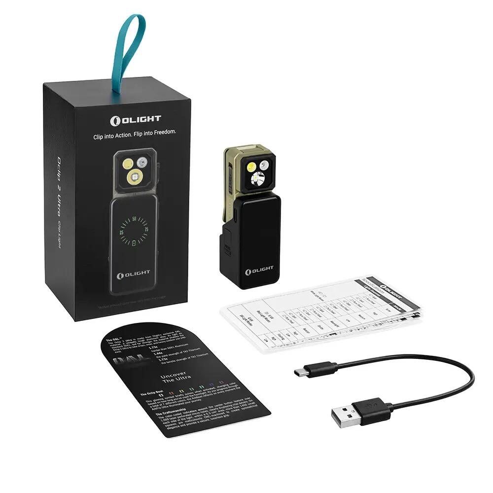 Lanterna articulada Olight Oclip 2 Ultra Premium OAL, base de carregamento 3/3