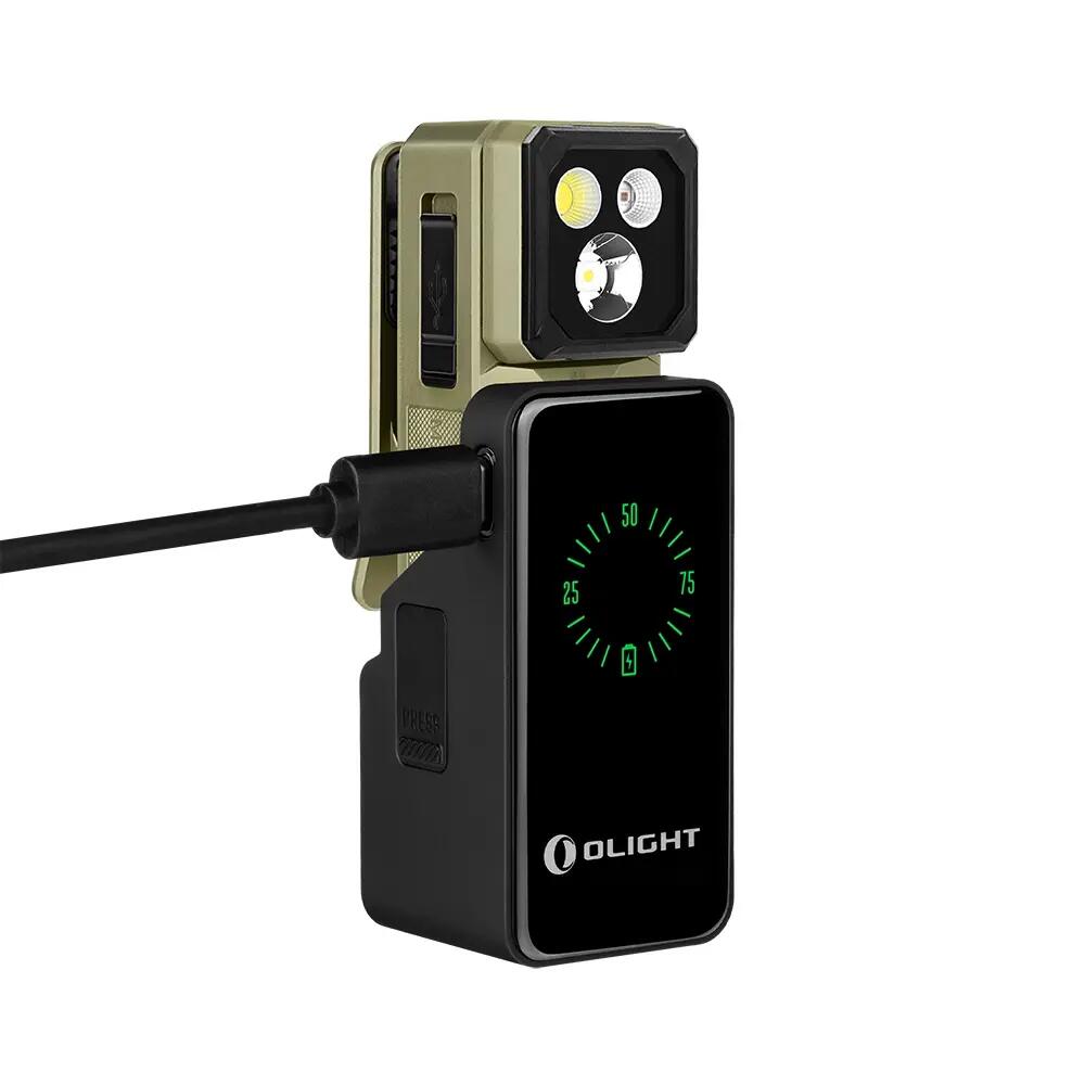 Lanterna articulada Olight Oclip 2 Ultra Premium OAL, base de carregamento 2/3
