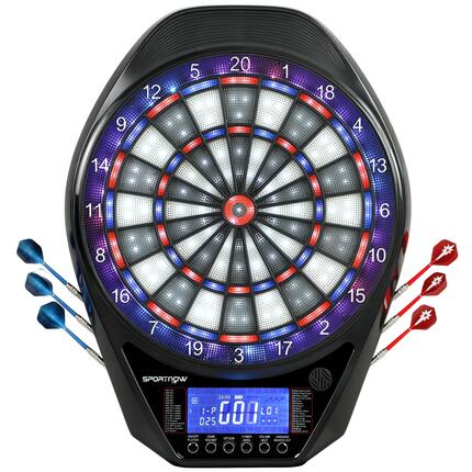 Cible jeu de fléchettes électronique 34 jeux grand écran LED