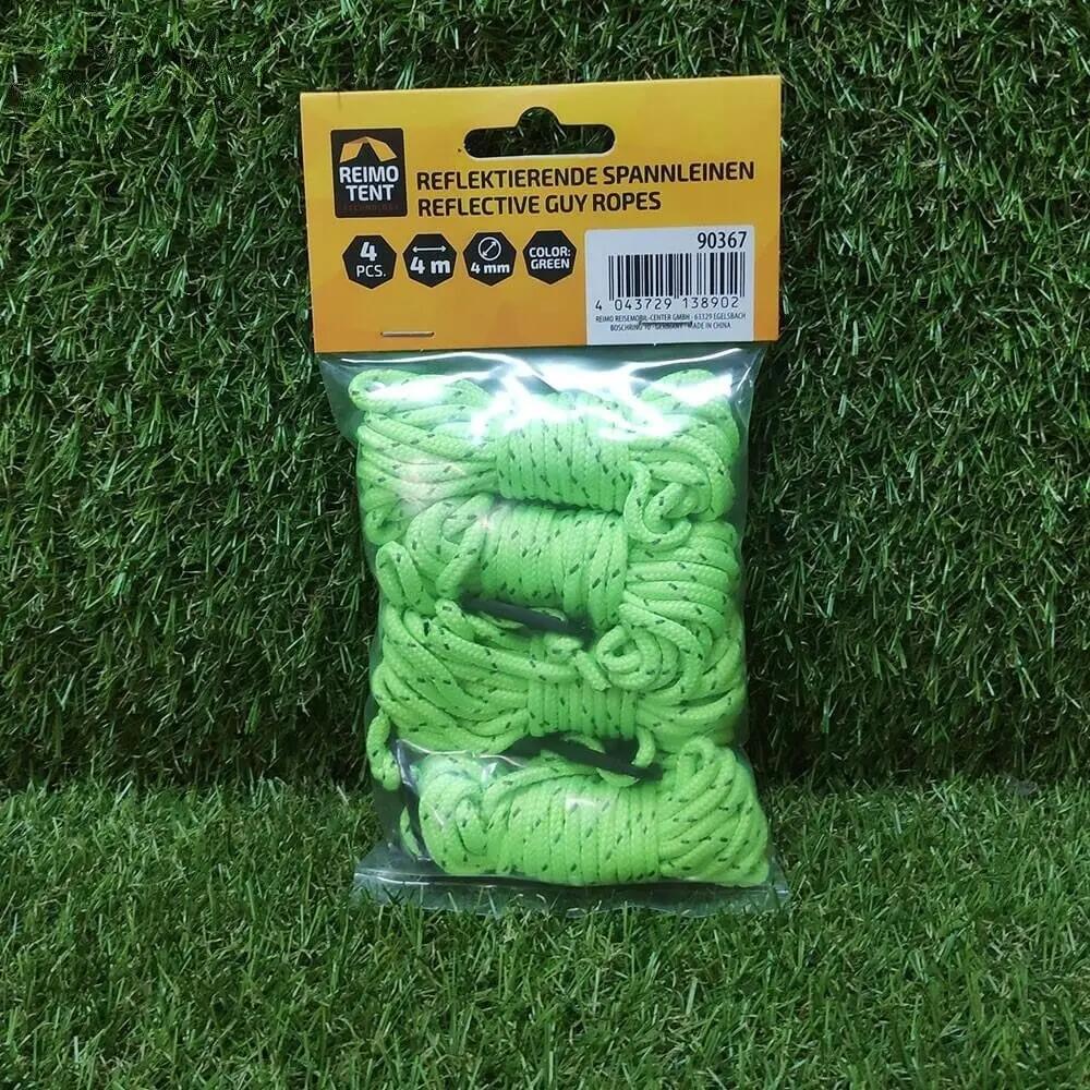 Kit de 4 tensores o vientos fluorescentes de 4 metros - Verde lima 1/3