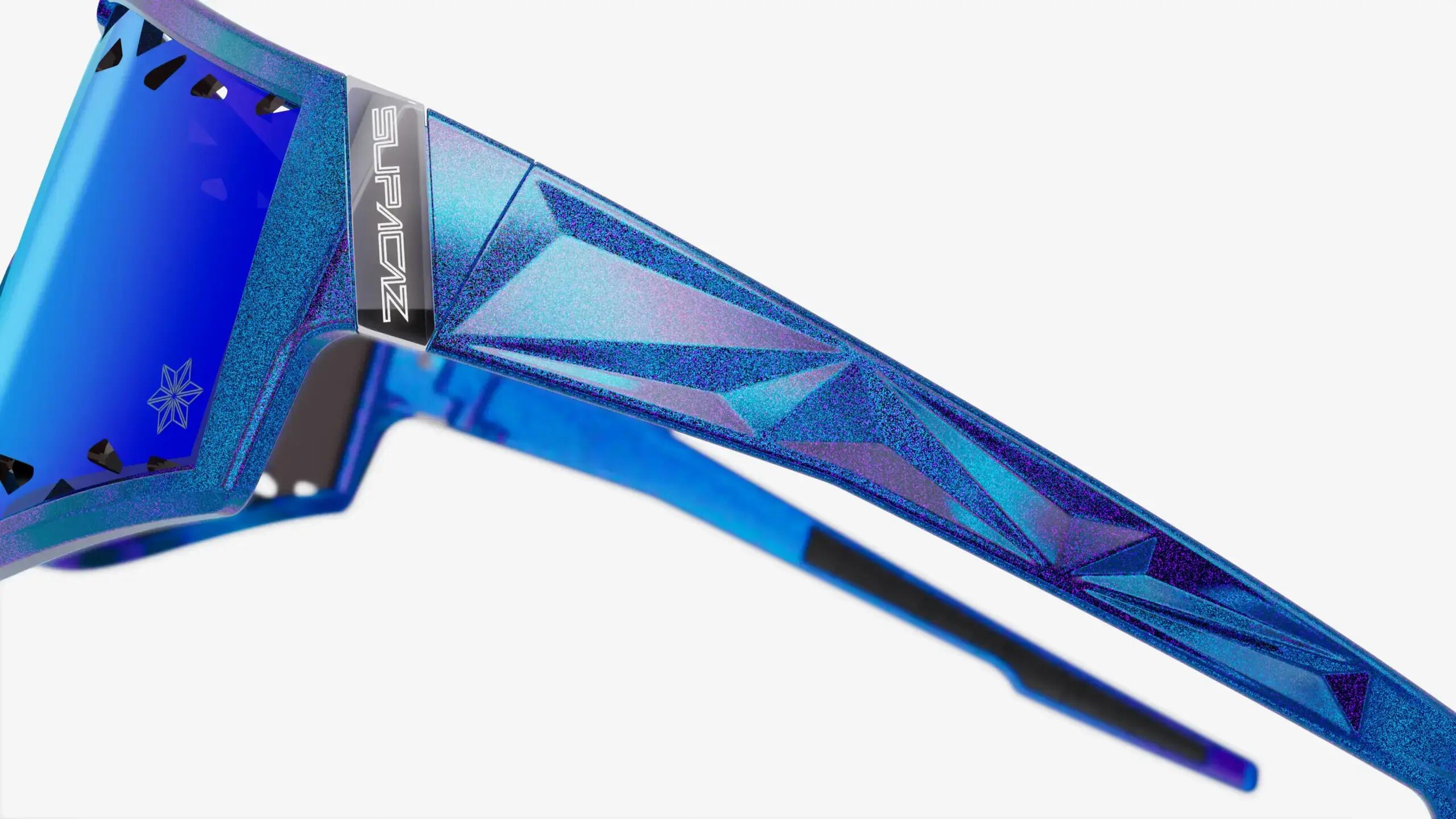 Lunettes de soleil Supacaz-Galactic-Cosmic-Laser Performance Maui Blue 7/9