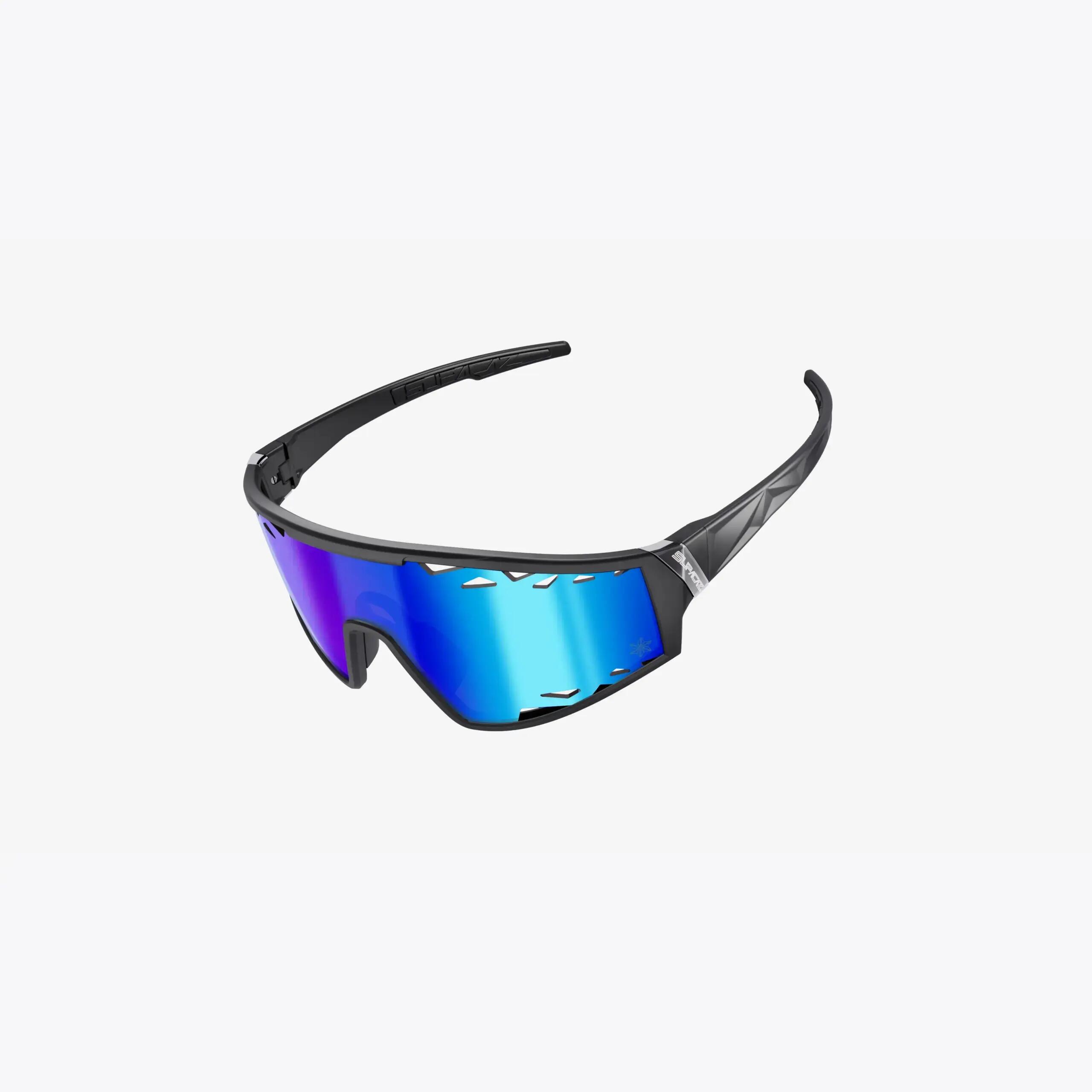 Óculos de Sol Supacaz-Galactic-Matte Black com lente Laser Performance Maui Blue 5/9