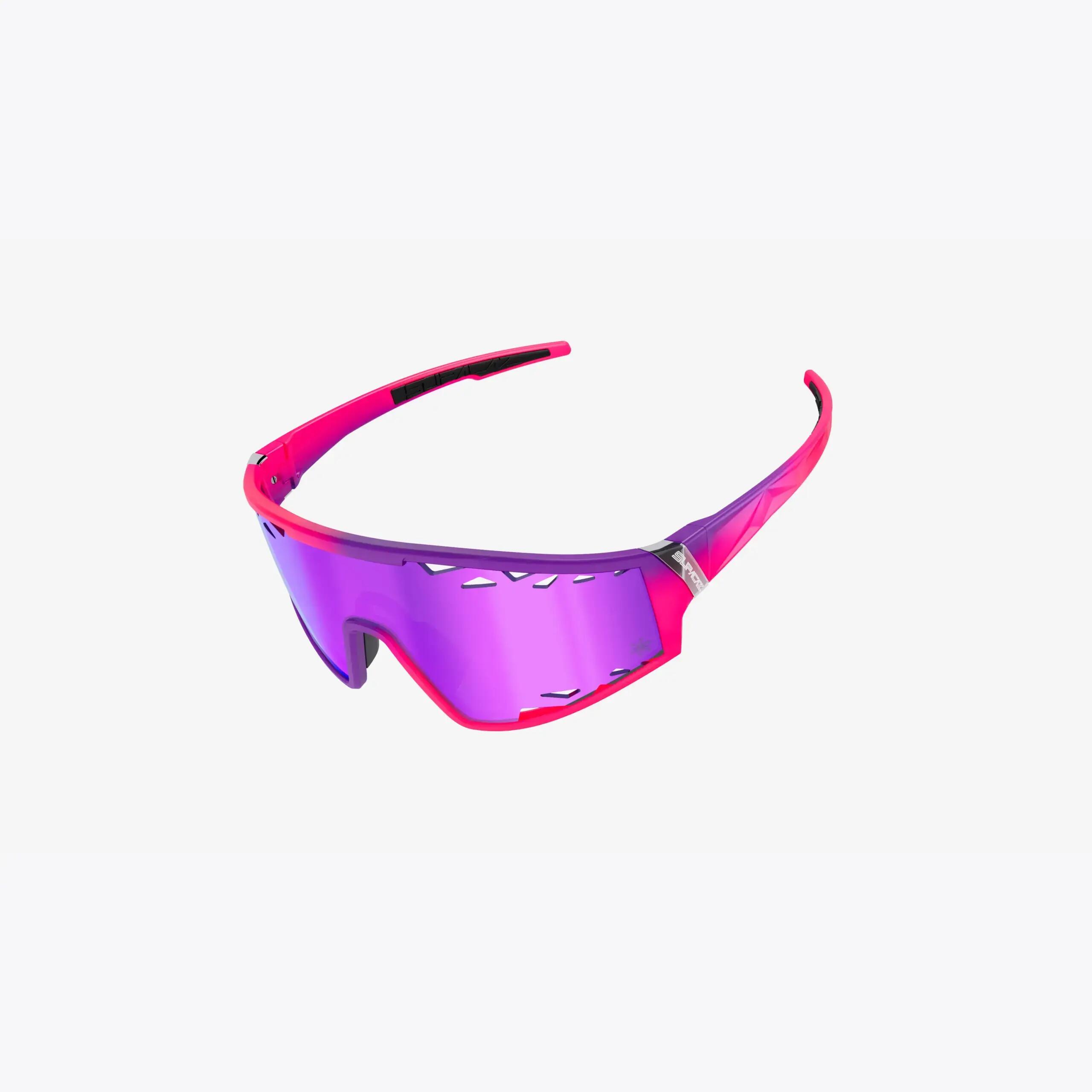 Gafas de Sol Supacaz-Galactic-Neon Purple/Pink Fader - lente Laser Purple Kush 5/9
