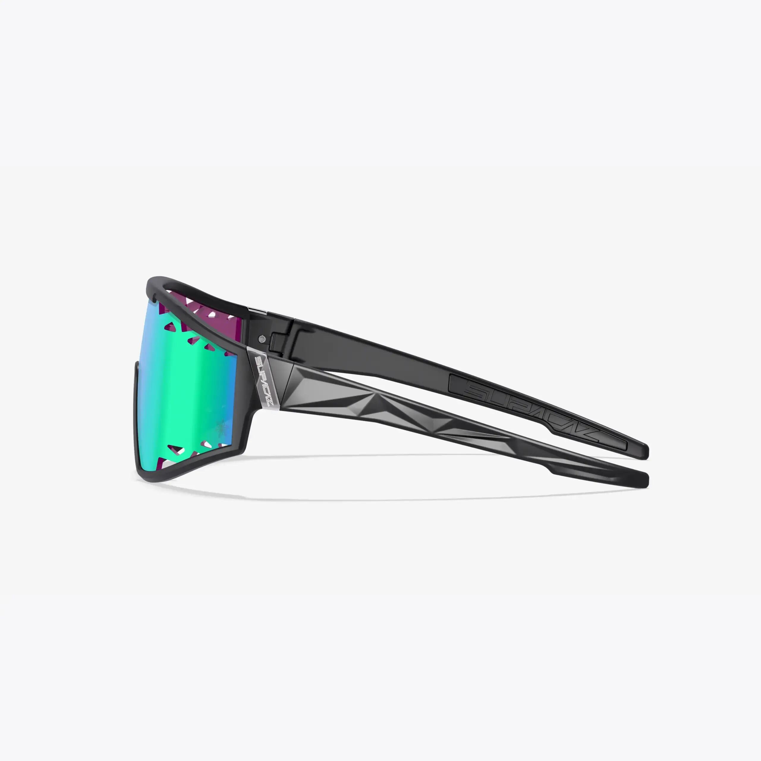 Supacaz Zonnebril-Galactic-Matte Black met Laser Performance lens Aurora 3/9