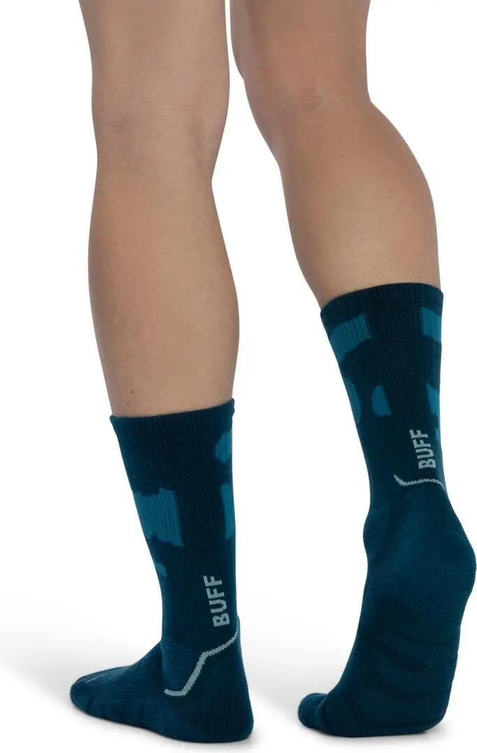 Meias Buff Merino Midweight Crew Teal 4/5