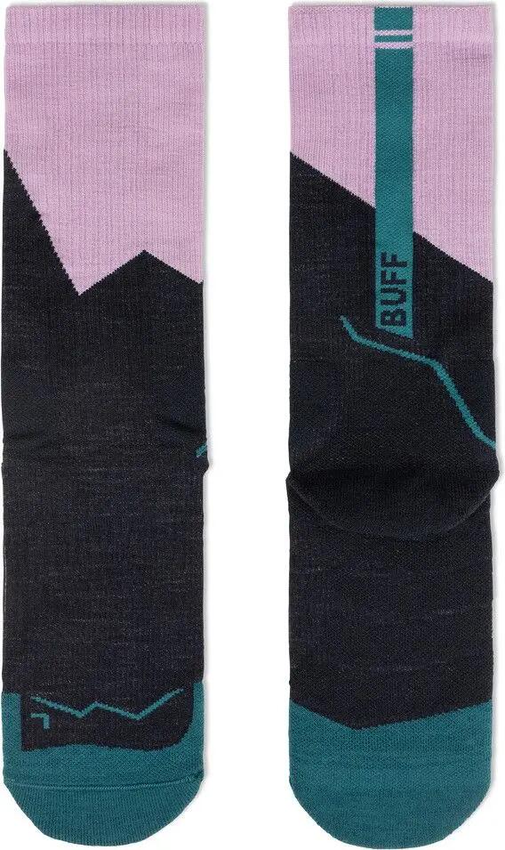Buff Merino Midweight Crew-sokken, paars 2/4