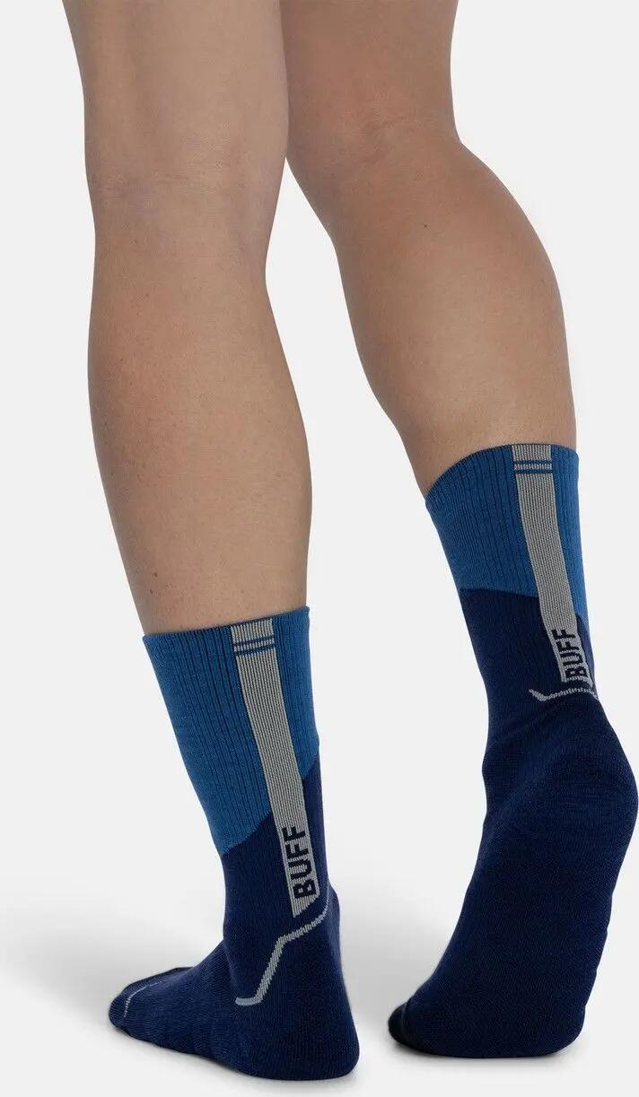 Buff Merino Midweight Crew-sokken, blauw 4/5