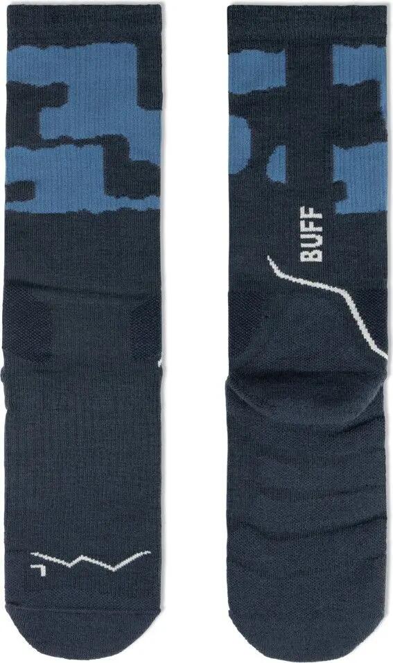 Buff Merino Midweight Crew-sokken, Night Blue 3/4