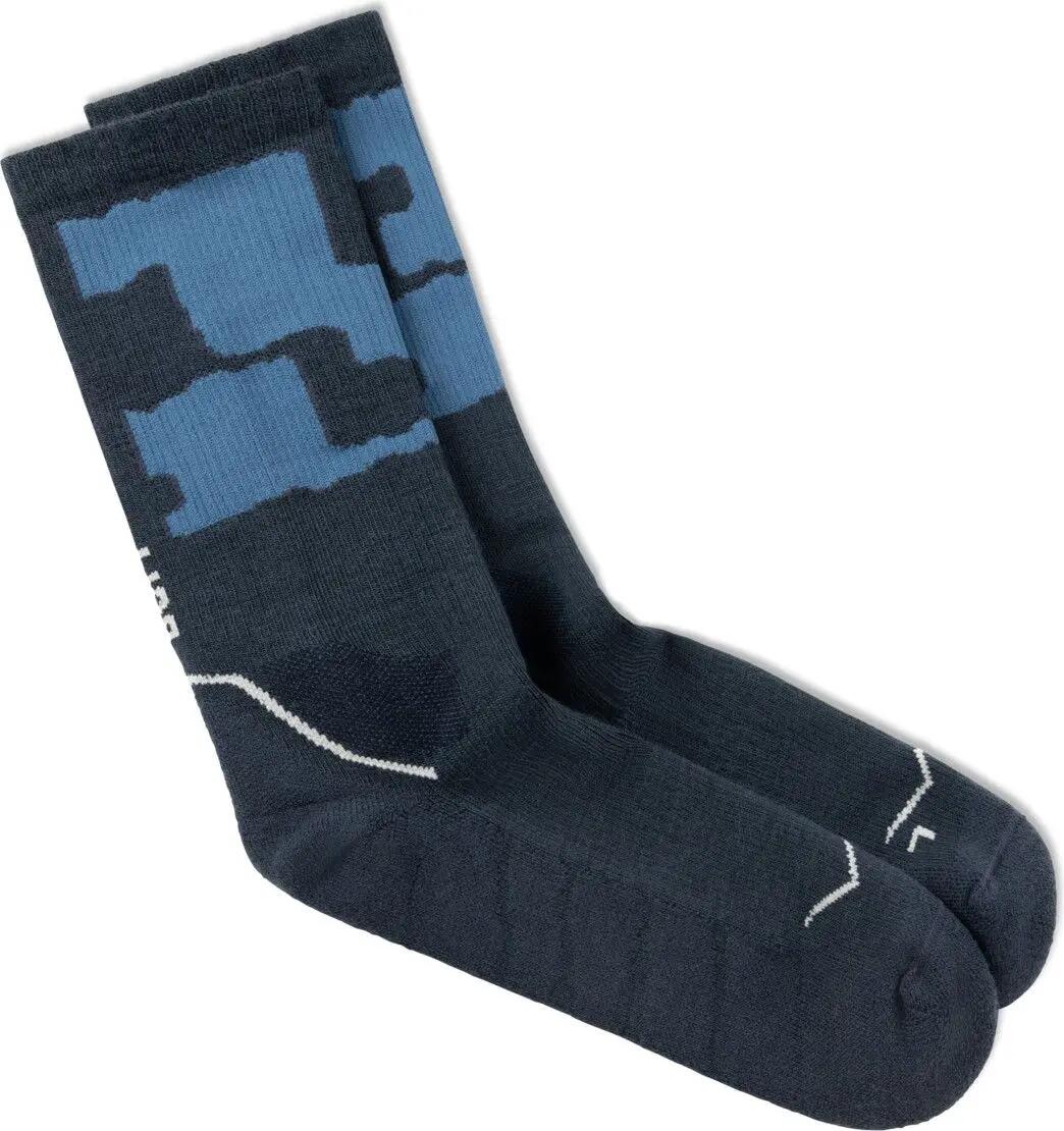 Buff Merino Midweight Crew-sokken, Night Blue 2/4
