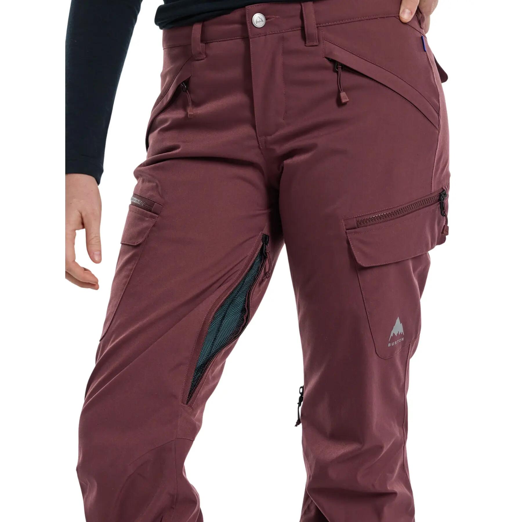 Calças Burton Gloria 2L Stretch Insulated Vermelho 3/4