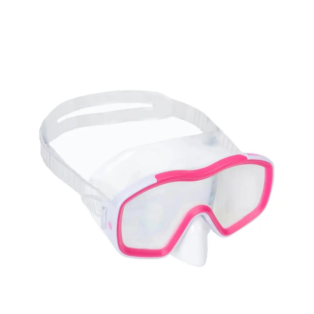 Set de snorkeling Aqualung Raccoon Combo Júnior Rosa/Branco 5/7