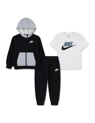 Nike - Jongens Trainingspak met Hoodie en T-shirt Set Lifestyle, Zwart