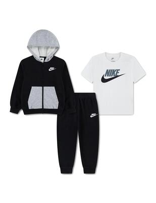 Nike - jongens trainingspak met hoodie en t-shirt set lifestyle, zwart