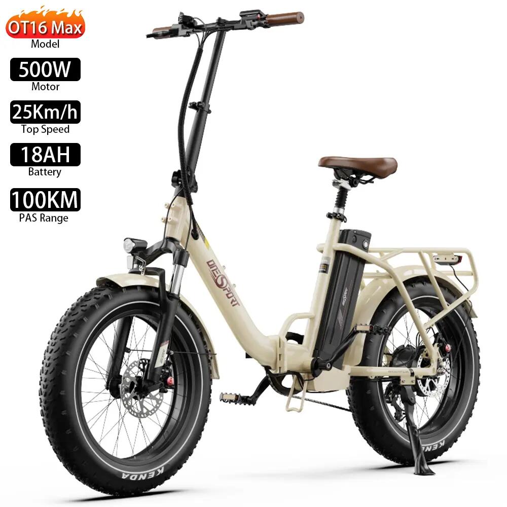 Elektrický bicykel Onesport OT16 Max 20" pneumatiky 500W motor 48V 18AH skladací