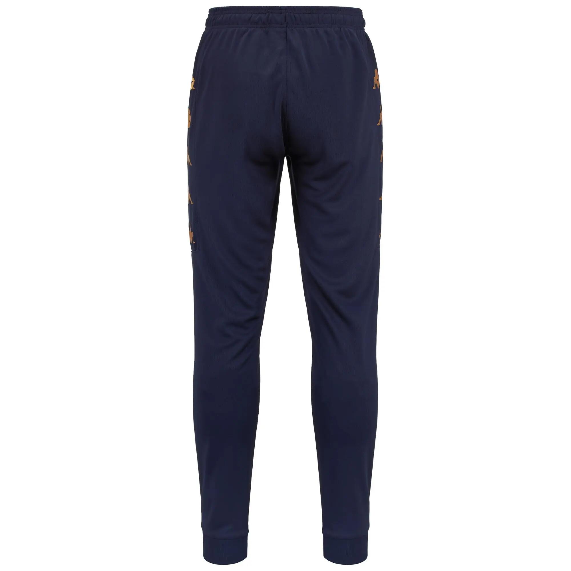 Pantaloni tuta da uomo in poliestere blu da calcio 3/4