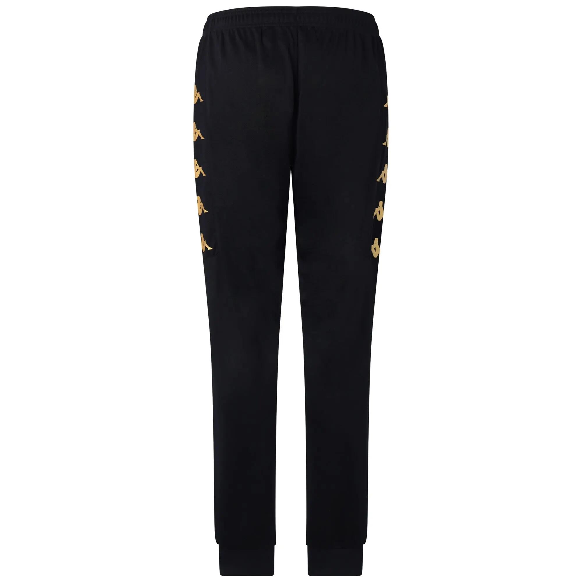 Pantaloni tuta da uomo in poliestere nero da calcio 3/7