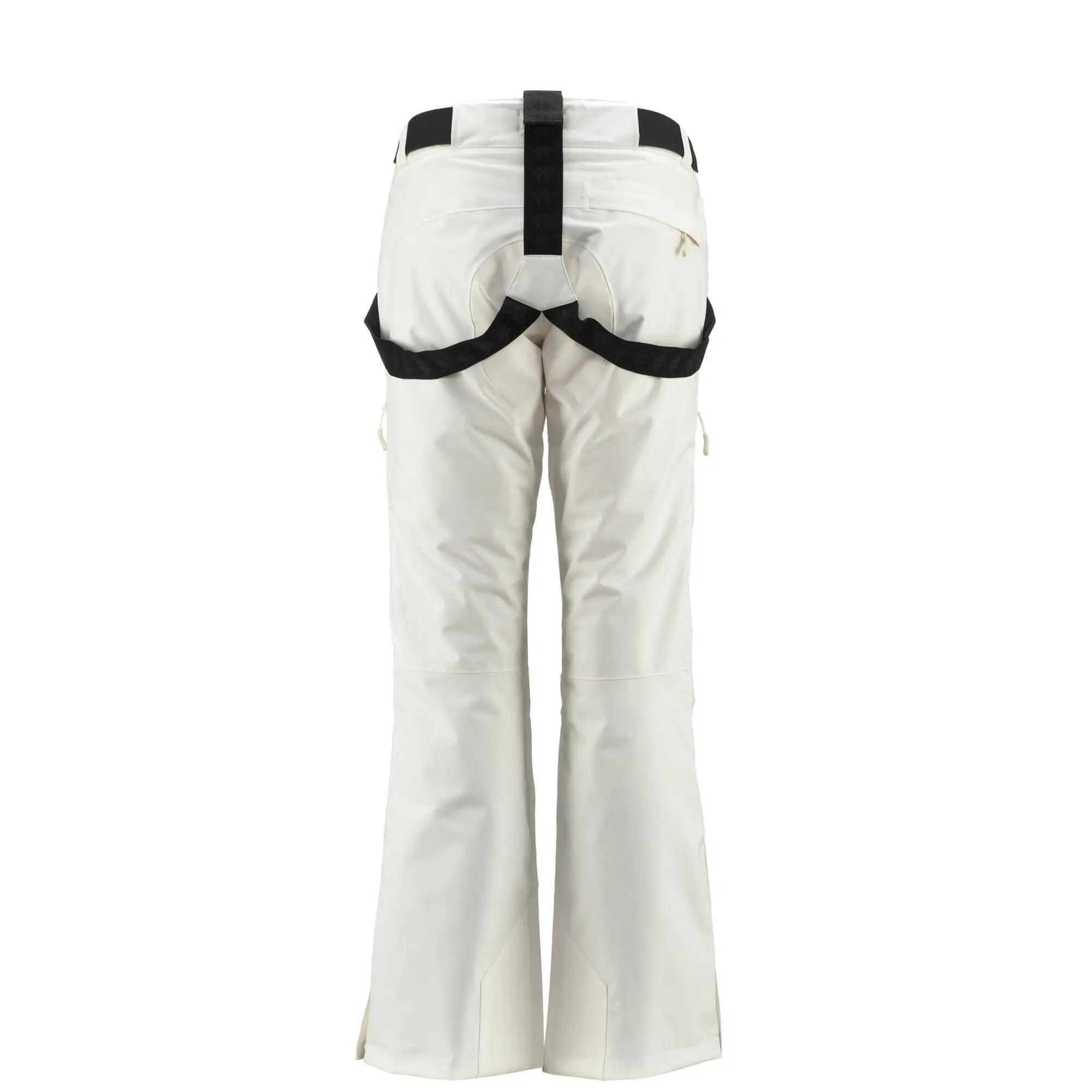 Pantaloni tuta da donna in poliestere bianco da sci 4/6
