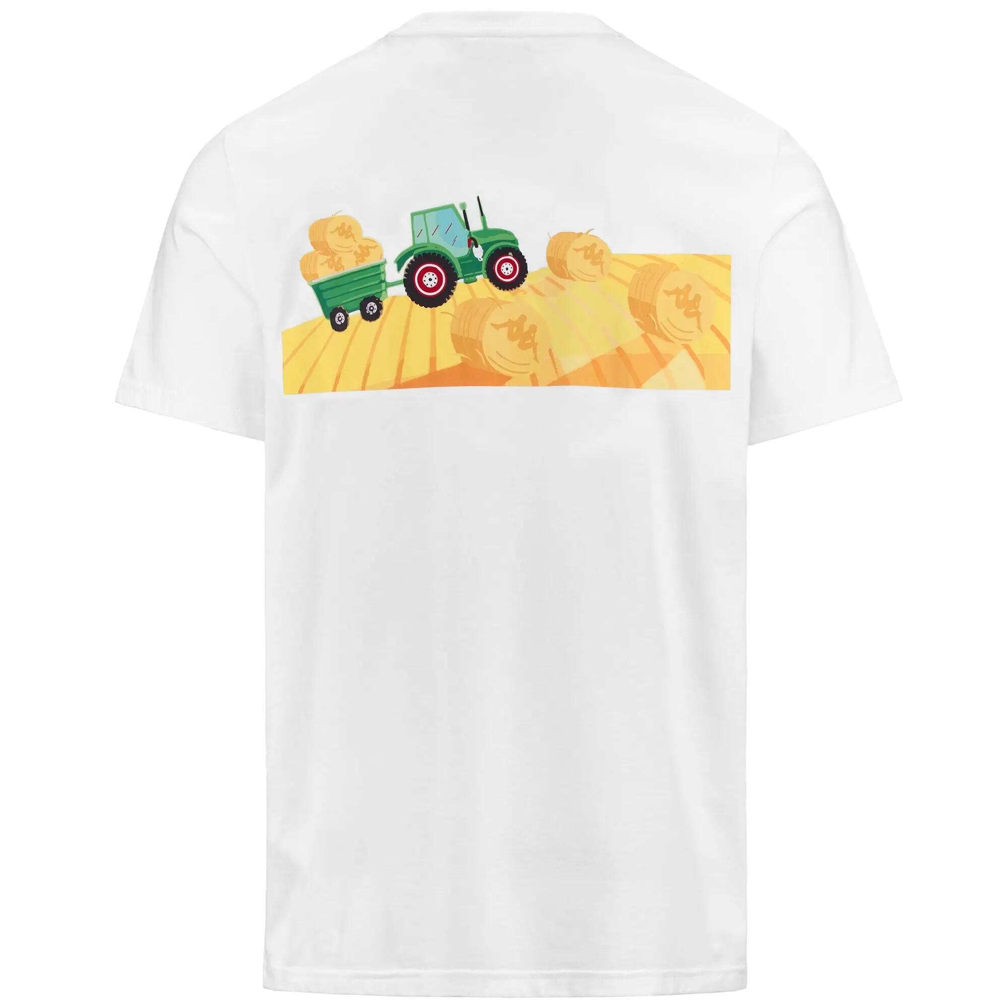 T-shirt da uomo in cotone bianco da streetwear sportivo 3/7