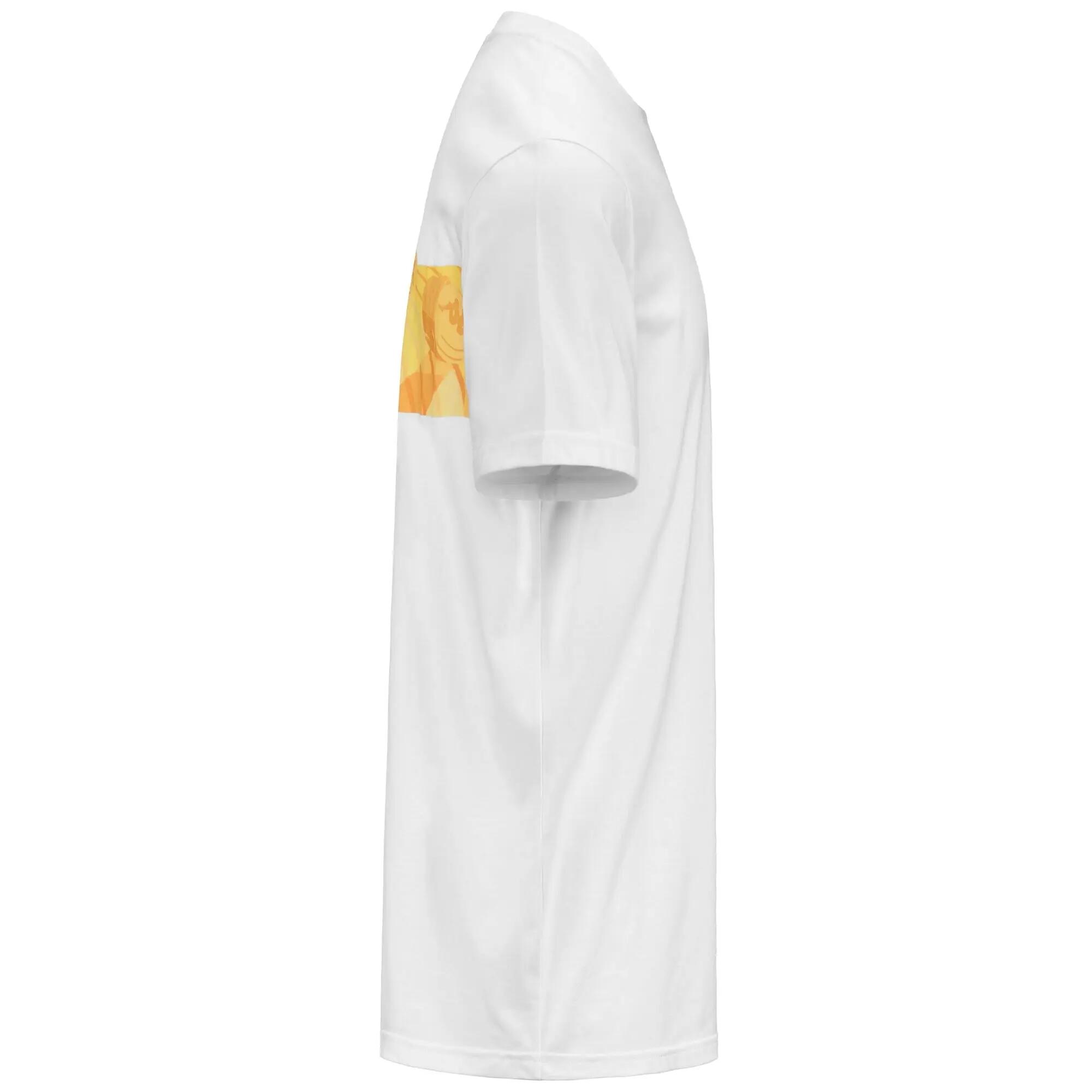 T-shirt da uomo in cotone bianco da streetwear sportivo 2/7