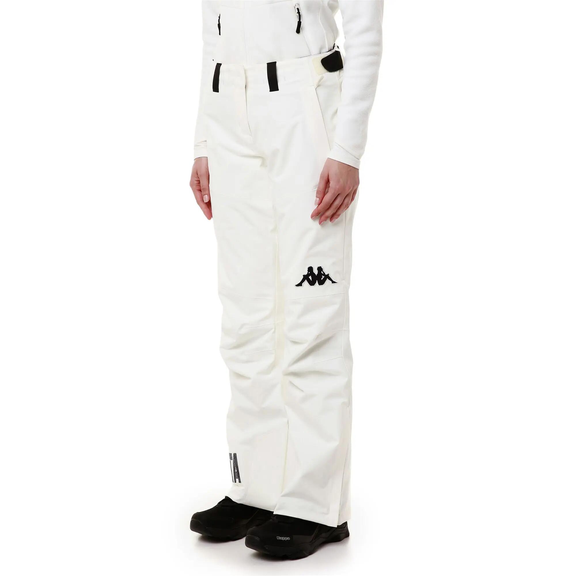 Pantaloni tuta da donna in poliestere bianco da sci 6/6