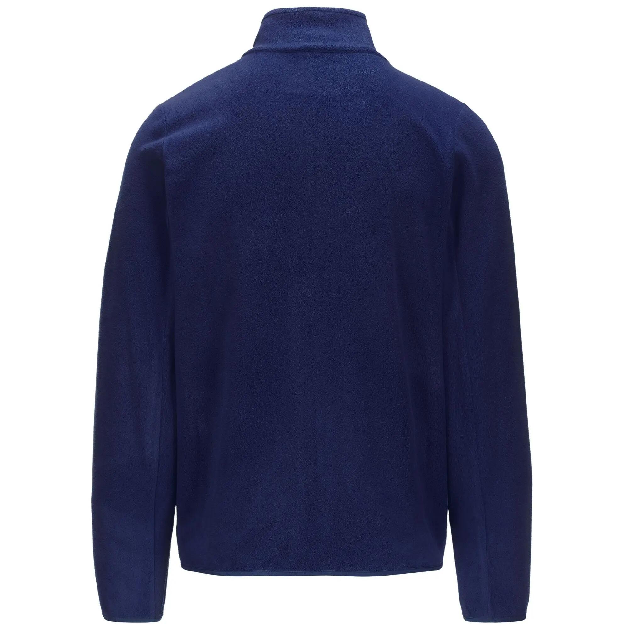 Felpa con zip da uomo in poliestere blu da sportivo 3/5