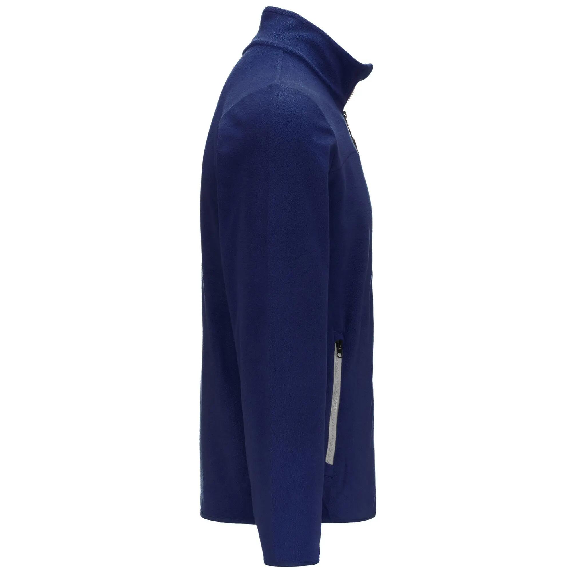 Felpa con zip da uomo in poliestere blu da sportivo 2/5