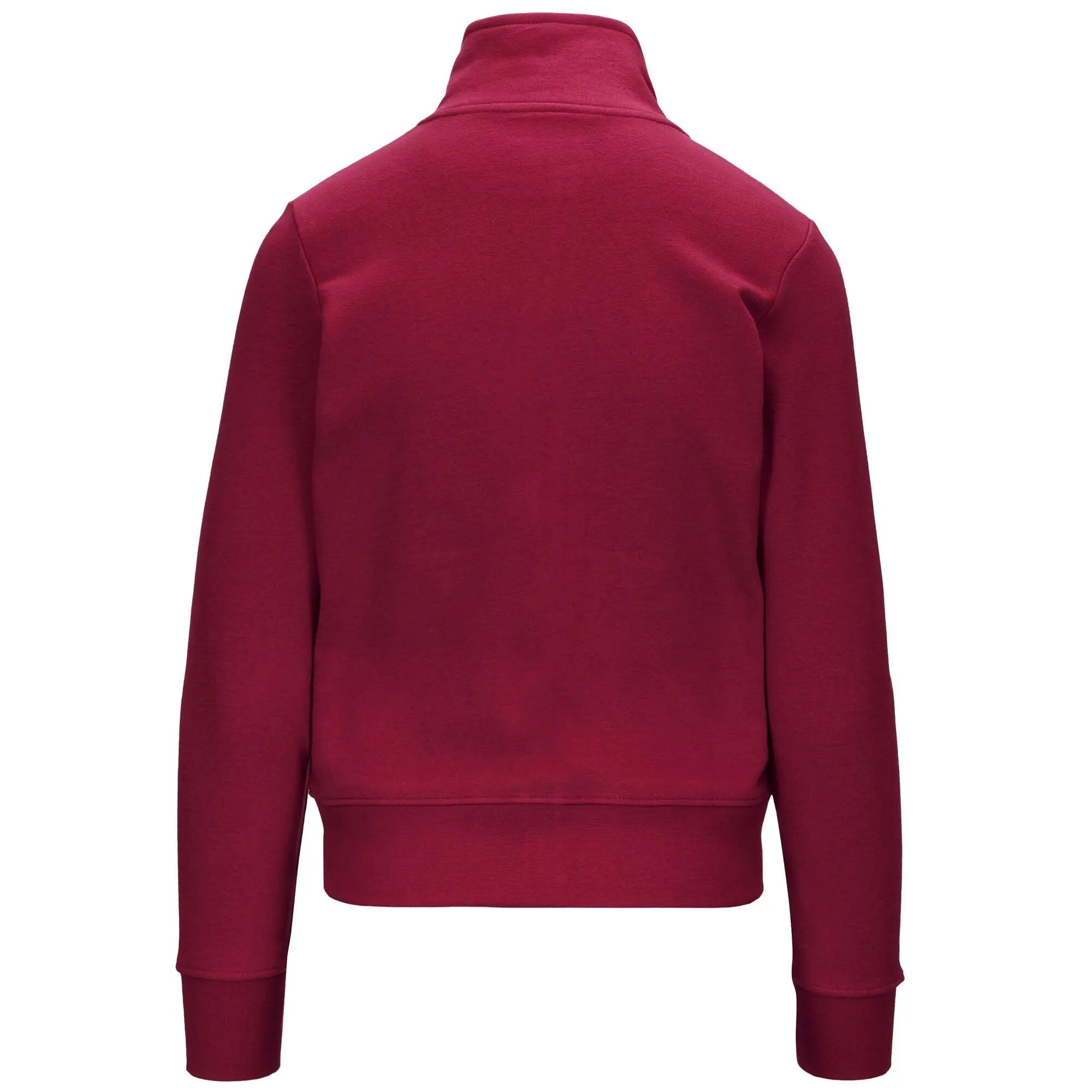 Felpa con zip da donna in cotone rosso da sportivo/a 3/3