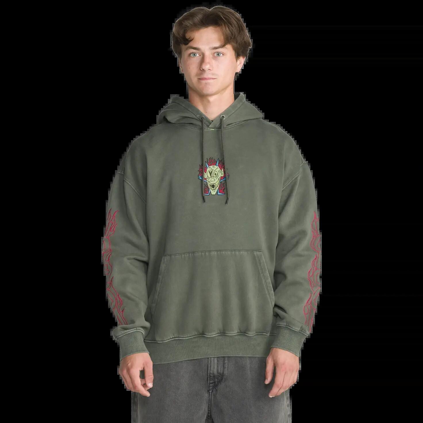Sweatshirt Volcom FA CASEY JONES PO Climbing Ivy 1/4