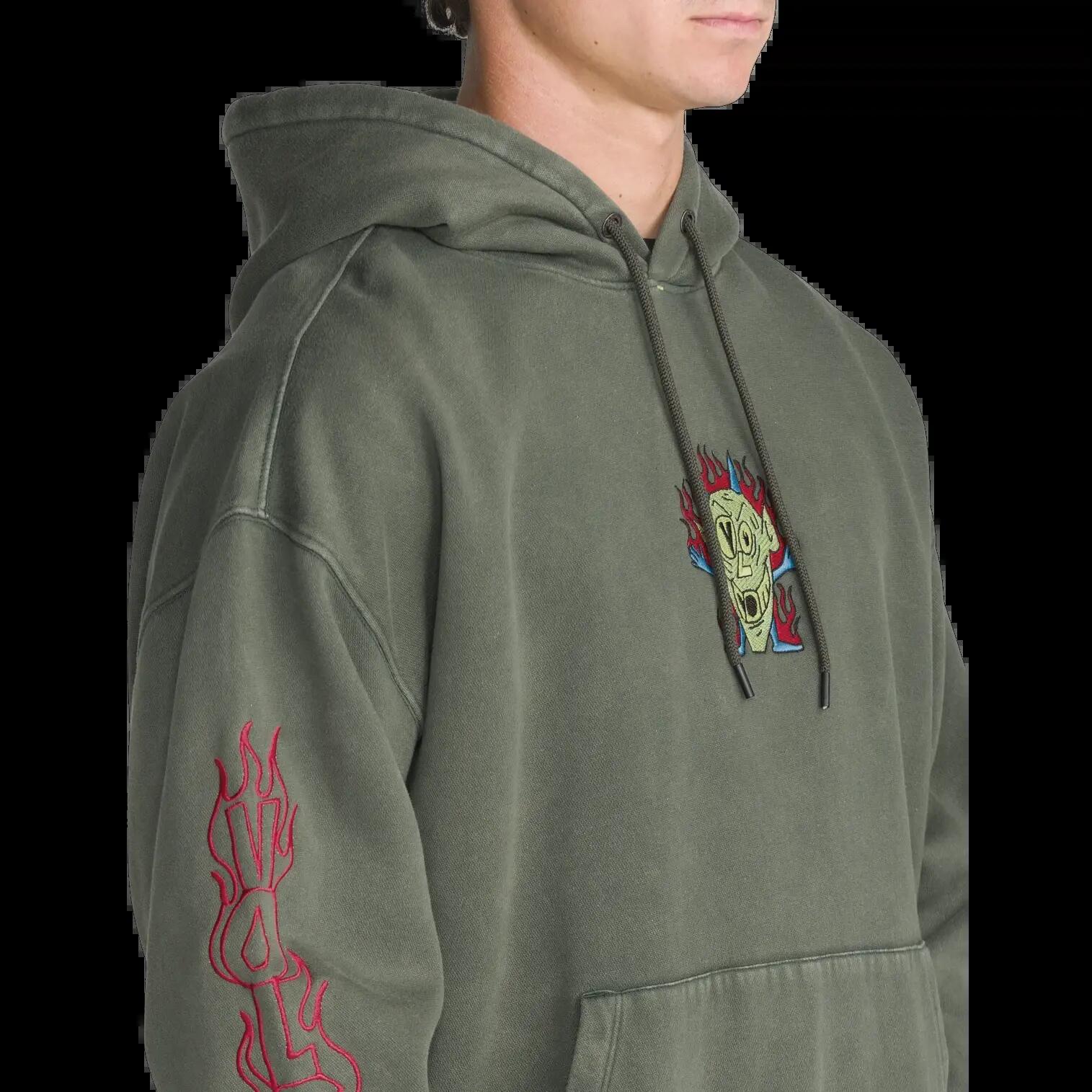 Sweatshirt Volcom FA CASEY JONES PO Climbing Ivy 3/4