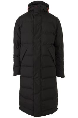 Winterregenjas fietsen unisex puffer long waterdicht, winddicht, gevoerd zwart