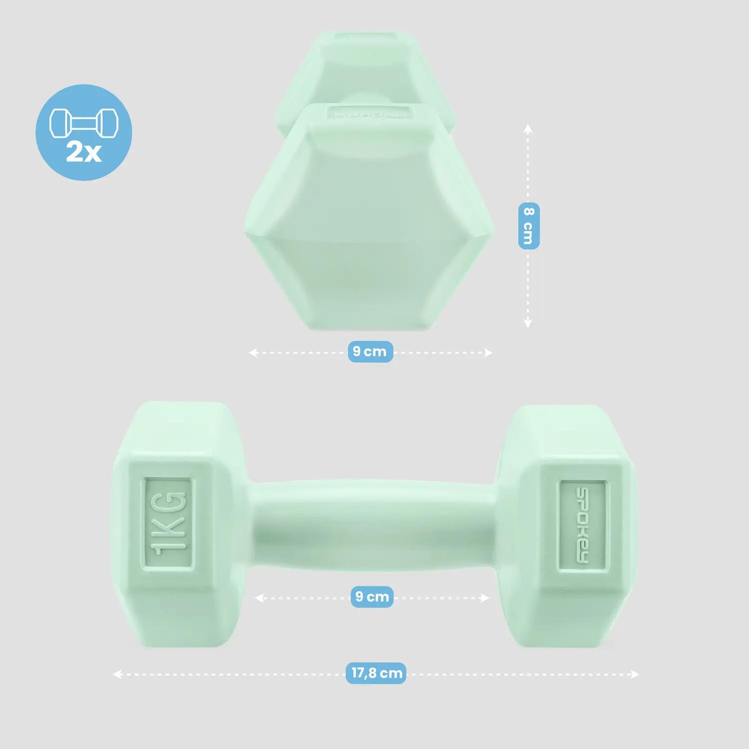 Šestihranné jednoruční činky hexabells sada činek 2 ks Spokey Monster 7/7