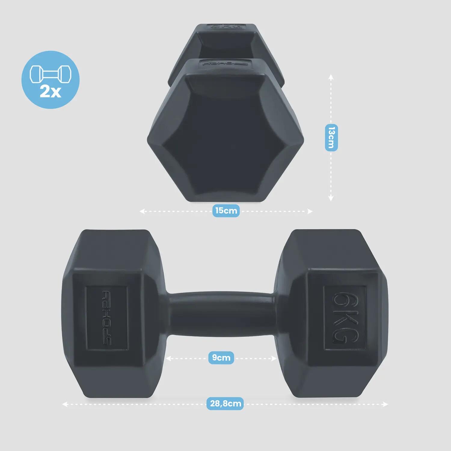 Dumbbells 2 x 5 kg Spokey Monster 7/7